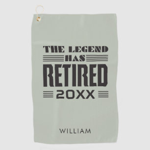 The Legend Has Retired Coworker Retirement Custom Golf Towel