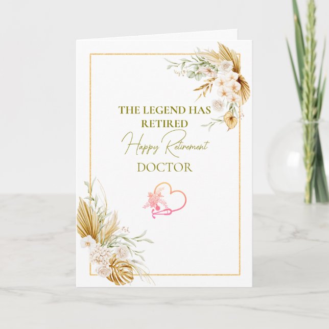 The Legend Has Retired Elegant Retirement Card (Front)