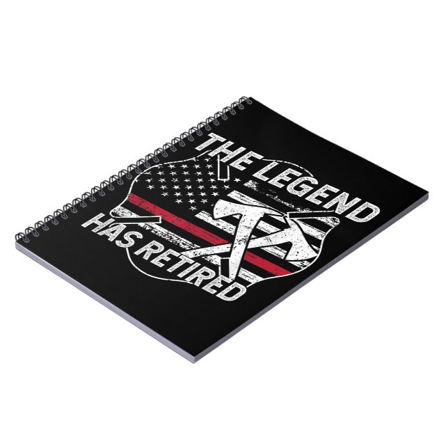 The Legend Has Retired Firefighter Retirement Notebook (Left Side)