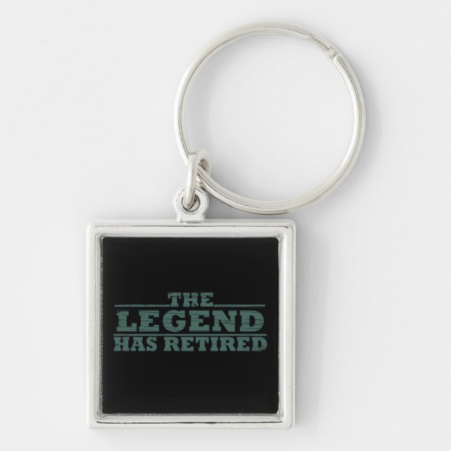 The Legend Has Retired funny retirement Key Ring (Front)