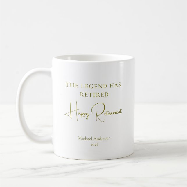 The Legend Has Retired Gift Coffee Mug (Left)