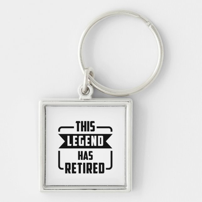the legend has retired  key ring (Front)