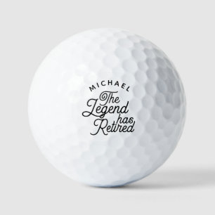 The legend has retired name personalised golf balls