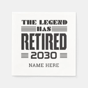 The Legend Has Retired Personalised Paper Napkin