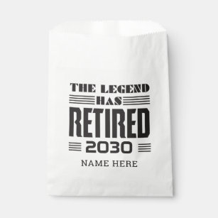The Legend Has Retired Personalised Retirement Favour Bags