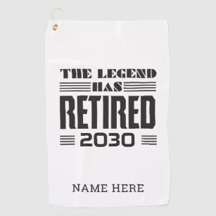 The Legend Has Retired Personalised Retirement Golf Towel
