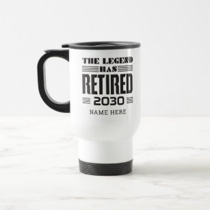 The Legend Has Retired Personalised Retirement Travel Mug