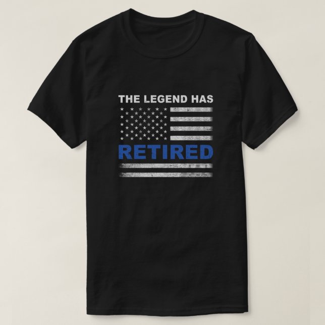 The Legend Has Retired Police Officer Retirement G T-Shirt (Design Front)