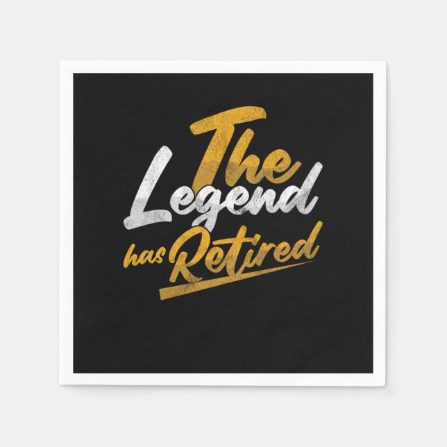 The Legend Has Retired Retirement Grandpa Gift Napkin (Front)