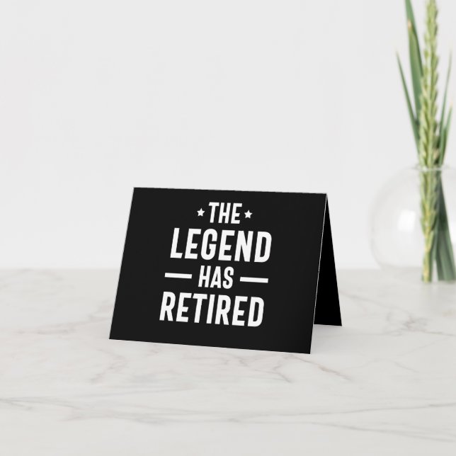The Legend has Retired Thank You Card (Front)