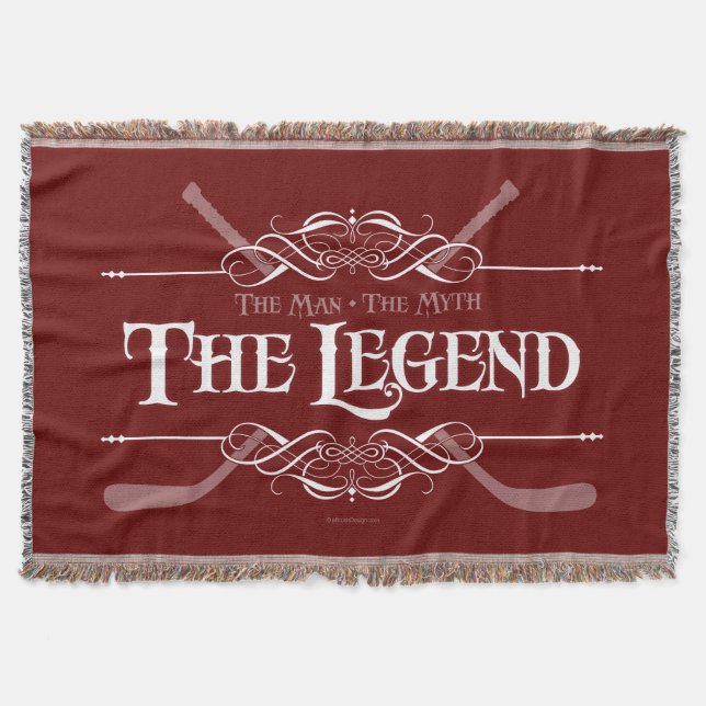 The Legend (Hockey) Throw Blanket (Front)