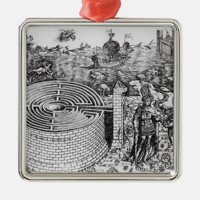 The Legend of Theseus Metal Tree Decoration (Front)