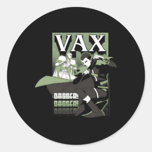 The Legend Of Vox Machina Vax With Dagger Classic Round Sticker