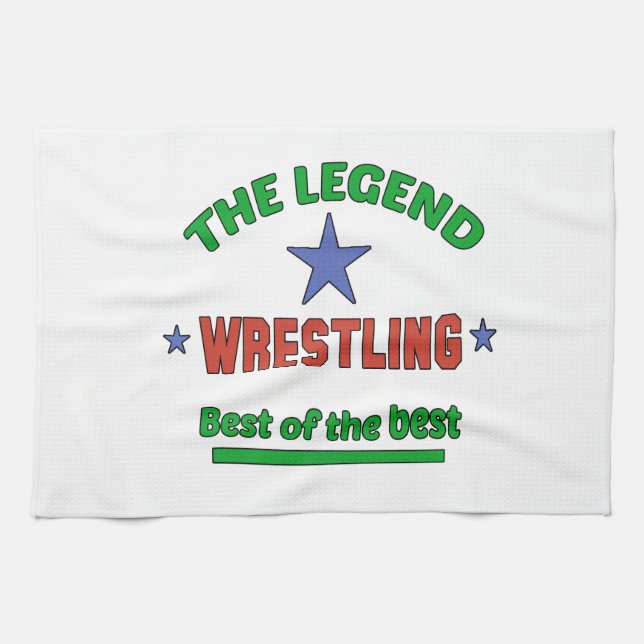 The Legend Of Wrestling Tea Towel (Horizontal)
