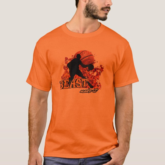 The Legendary Basketball Fire Beast T-Shirt (Front)