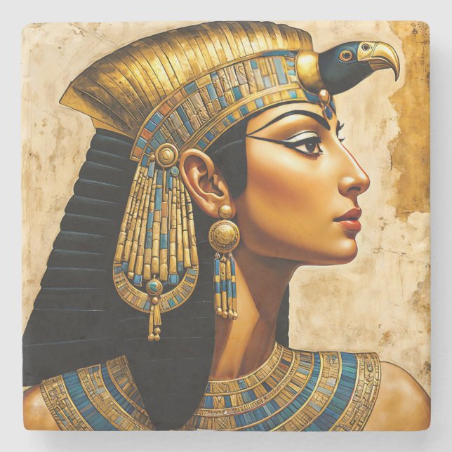 "The Legendary Cleopatra VII" Stone Coaster (Front)