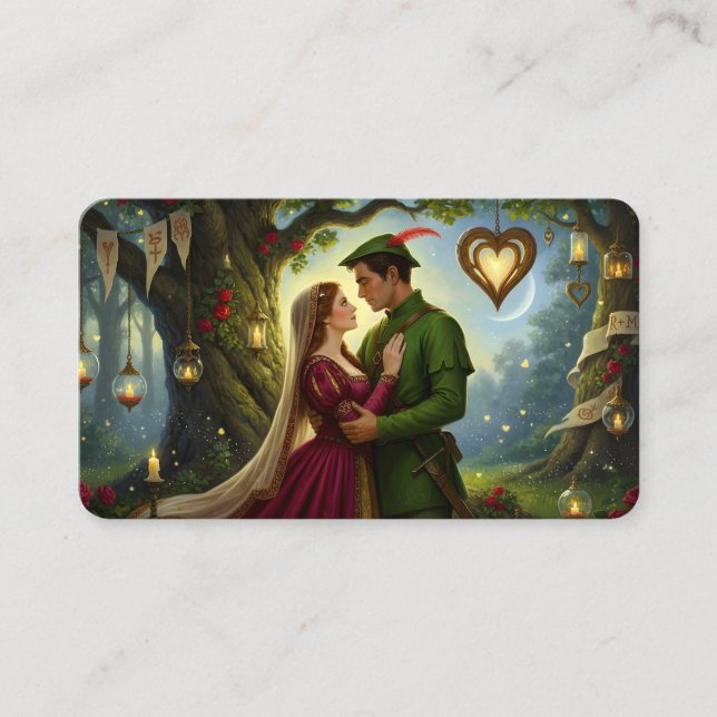 The Legendary Romance of Sherwood Forest Bookmark Business Card (Front)