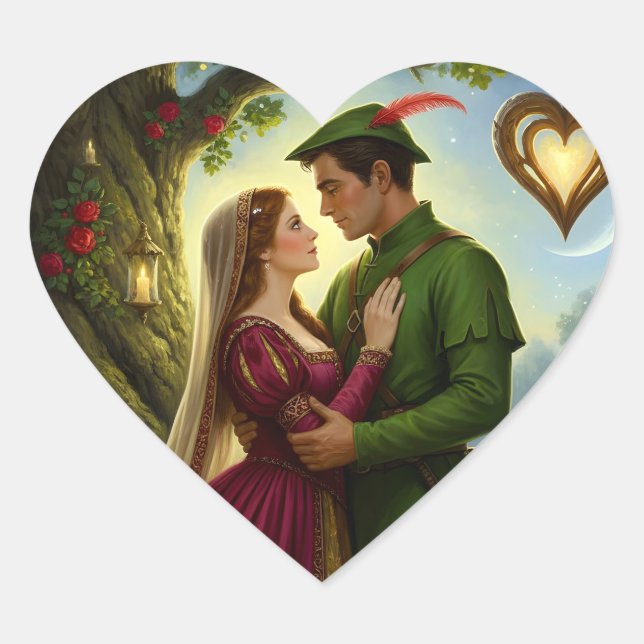 The Legendary Romance of Sherwood Forest Heart Sticker (Front)