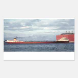 The Legendary S.S. Edmund Fitzgerald Rectangular Sticker