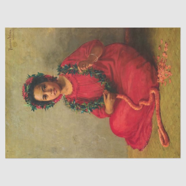The Lei Maker by Theodore Wores Tissue Paper (Front)