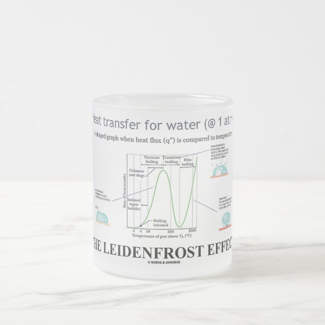 The Leidenfrost Effect (Chemistry Water) Frosted Glass Coffee Mug (Center)
