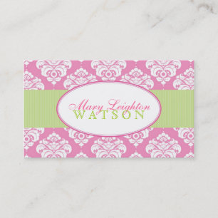 The Leighton Damask Calling Card