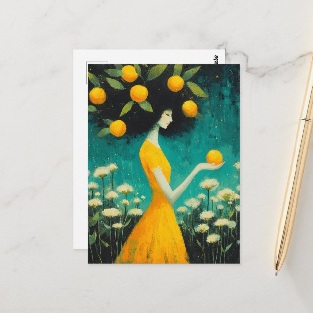 The Lemon Goddess Postcard (Front/Back In Situ)