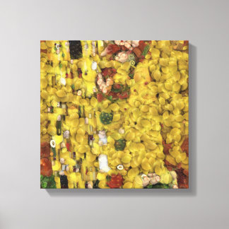 The Lemon Kiss Vegetable Decoupage Spoof Art Canvas Print