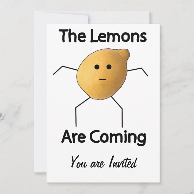 The Lemons are Coming! Invitation (Front)