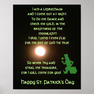 THE LEPRECHAUN SONG card Poster