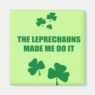 THE LEPRECHAUNS MADE ME DO IT MAGNET
