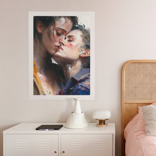 The Lesbian Lovers Colourful Painting Poster (Creator Uploaded)