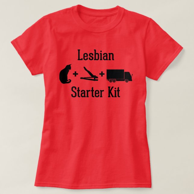 The Lesbian Starter Pack T-Shirt (Design Front)