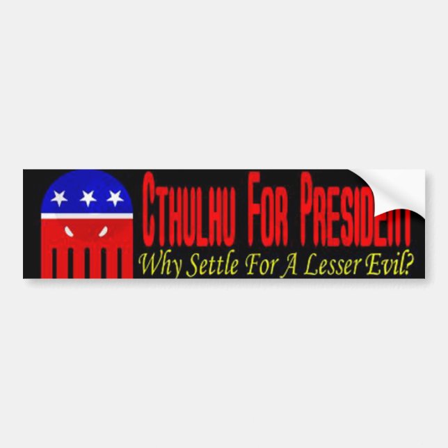 The Lesser Evil Bumper Sticker (Front)