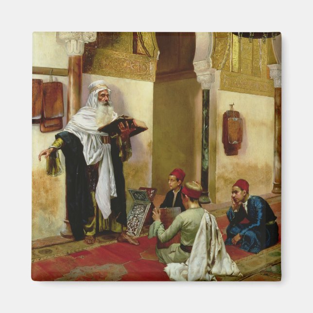 The Lesson (oil on canvas) Magnet (Front)