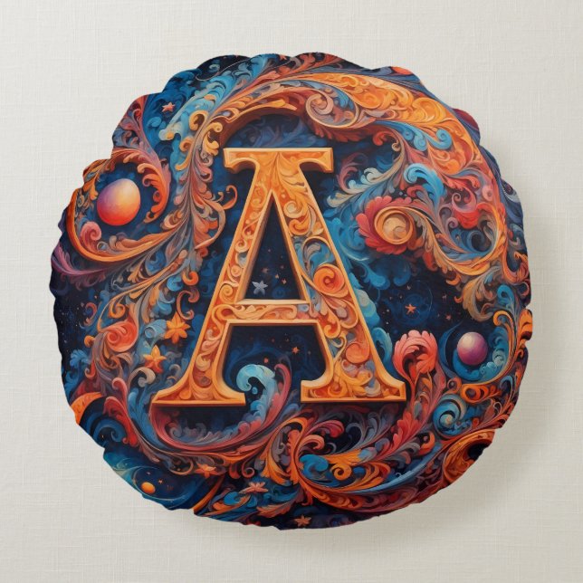 The Letter A Round Cushion (Front)