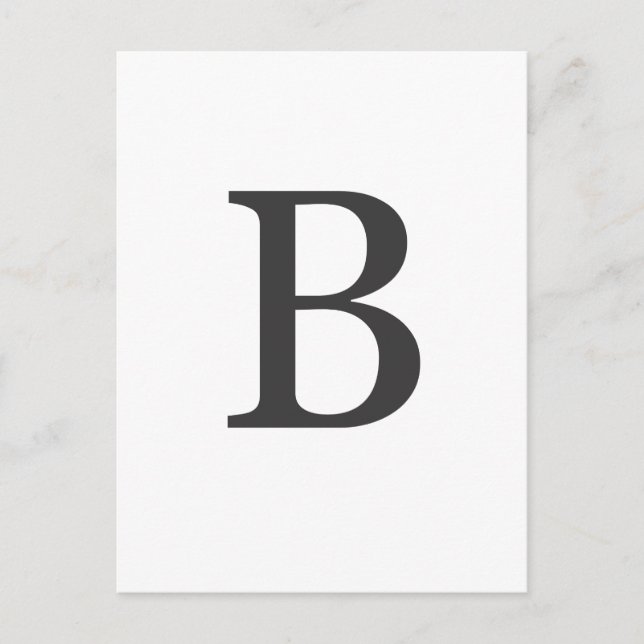 "the letter B" Postcard (Front)