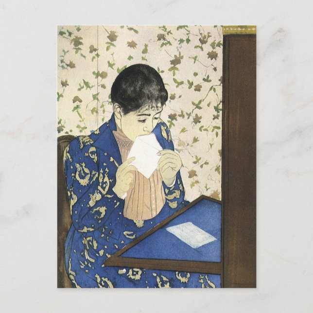 The Letter by Mary Cassatt, Vintage Impressionism Postcard (Front)