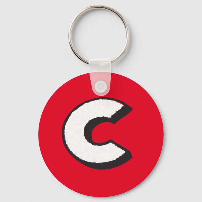 The letter C keyring alphabet key chain (Front)