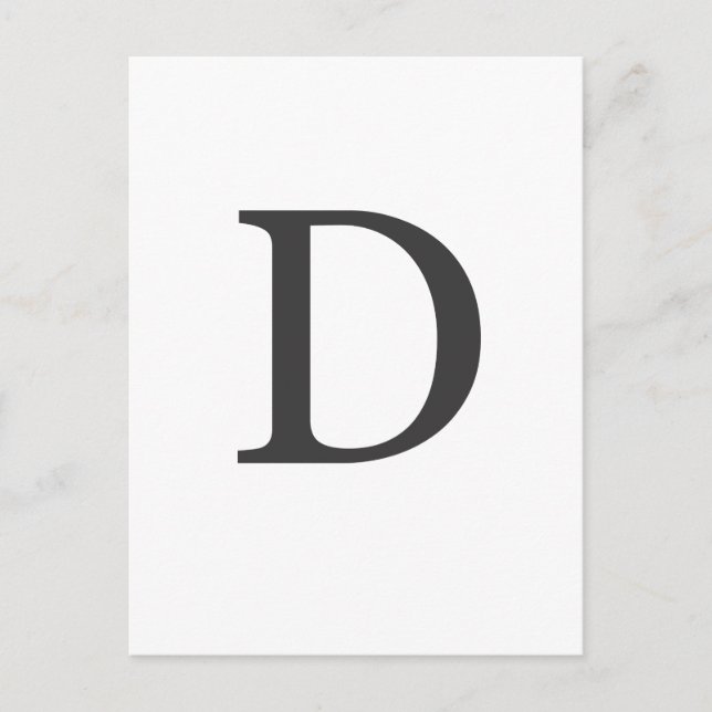"the letter D" Postcard (Front)
