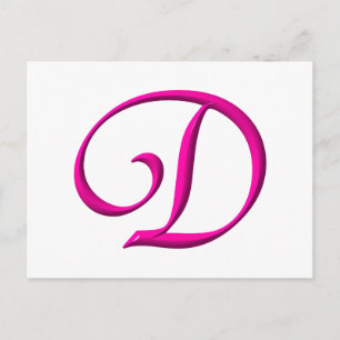 The letter D Postcard