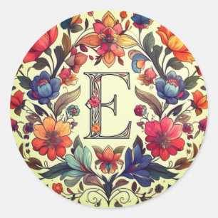 The Letter E Envelope Sticker