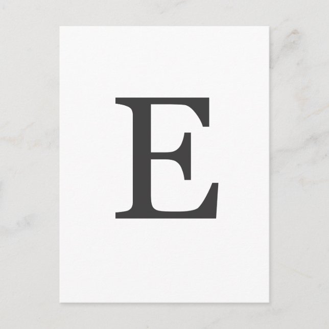 "the letter E" Postcard (Front)