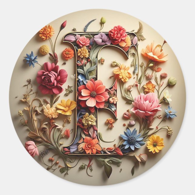 The Letter F Envelope Sticker (Front)