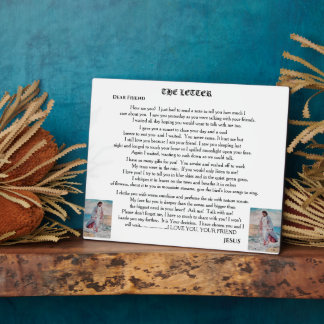 THE LETTER FROM JESUS PLAQUE