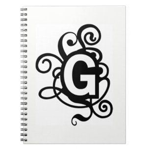 THE LETTER   ***G*** MONOGRAMED NOTEBOOK