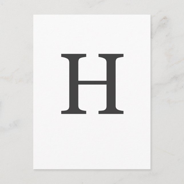 "the letter H" Postcard (Front)