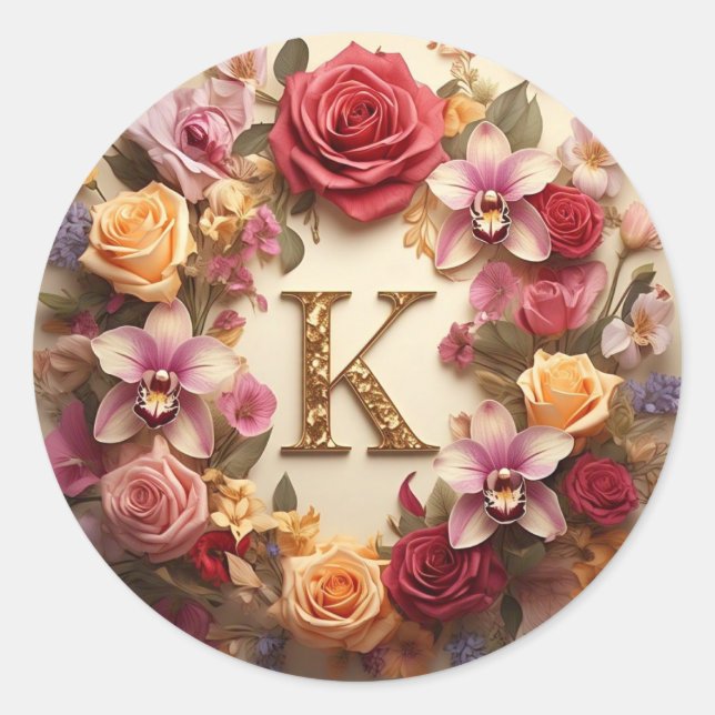 The Letter K Envelope Sticker (Front)