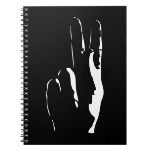 the letter K in sign language Spiral Notebook