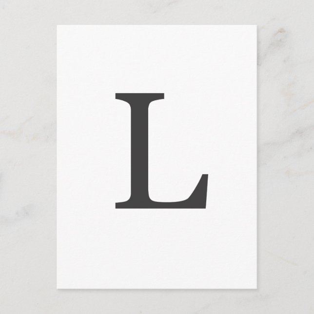 "the letter L" Postcard (Front)
